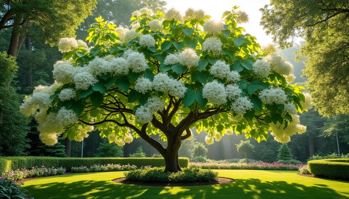 découvrez le catalpa, un arbre d'ombrage majestueux qui apportera beauté et fraîcheur à votre jardin tout au long de l'été.
