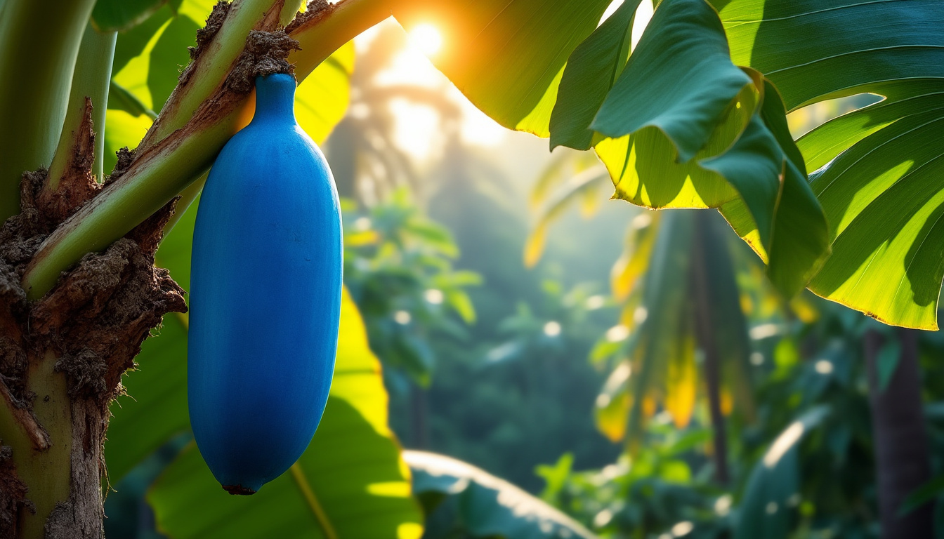 découvrez l'insolite banane bleue au goût de vanille : une variété rare et surprenante à connaître absolument.