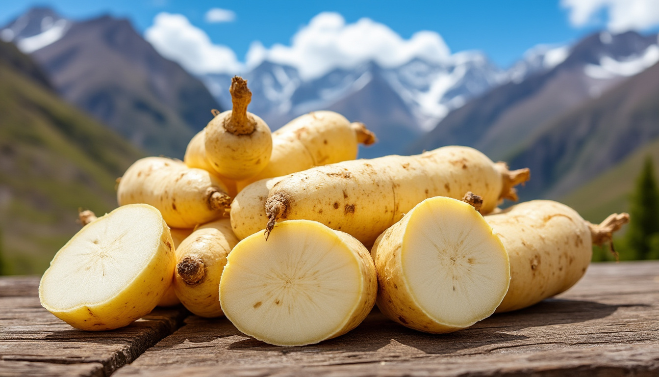 découvrez la poire de terre (yacon), un tubercule original et croquant, riche en bienfaits pour la santé et parfait pour vos recettes gourmandes.